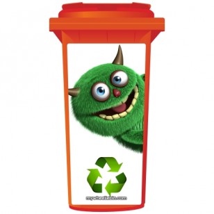 The Shaggy Recycling Monster Wheelie Bin Sticker Panel